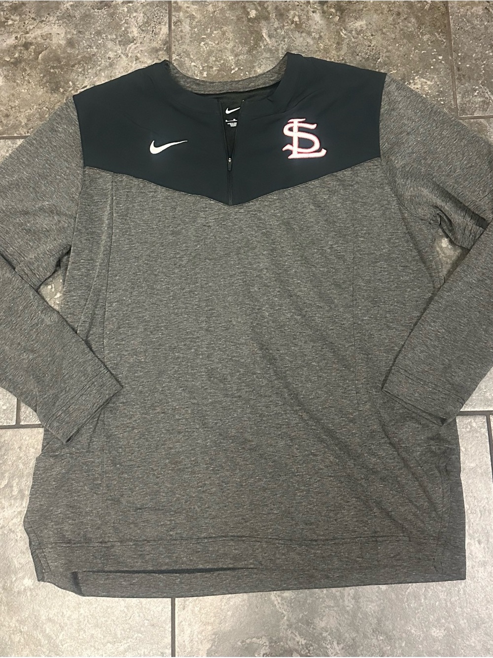 Nike St. Louis Cardinals Authentic Collection Game Time 1/4-Zip Pullover Size XL